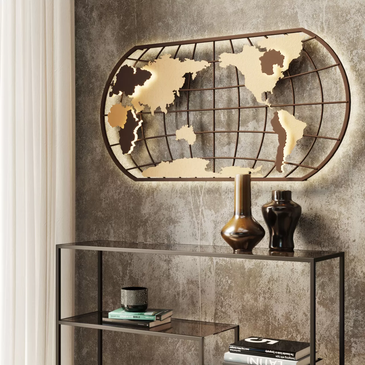 Applique Earth Grid 120X60Cm*KARE Design New