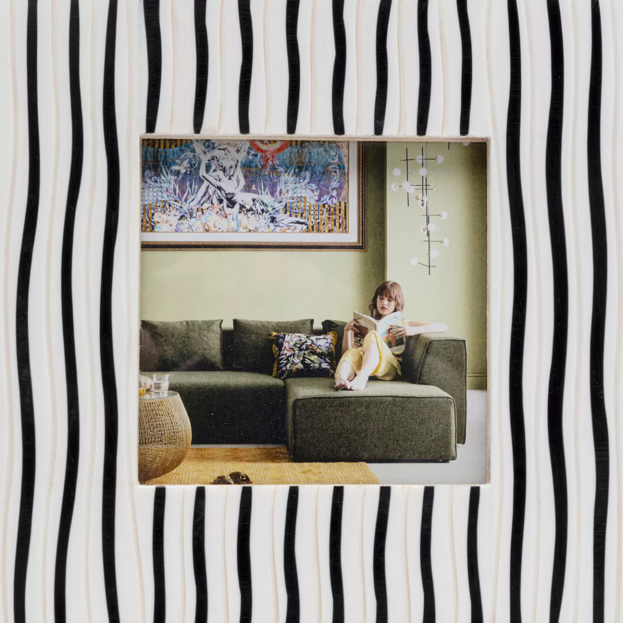 Cadre Photo Black Stripes10X10Cm*KARE Design Hot