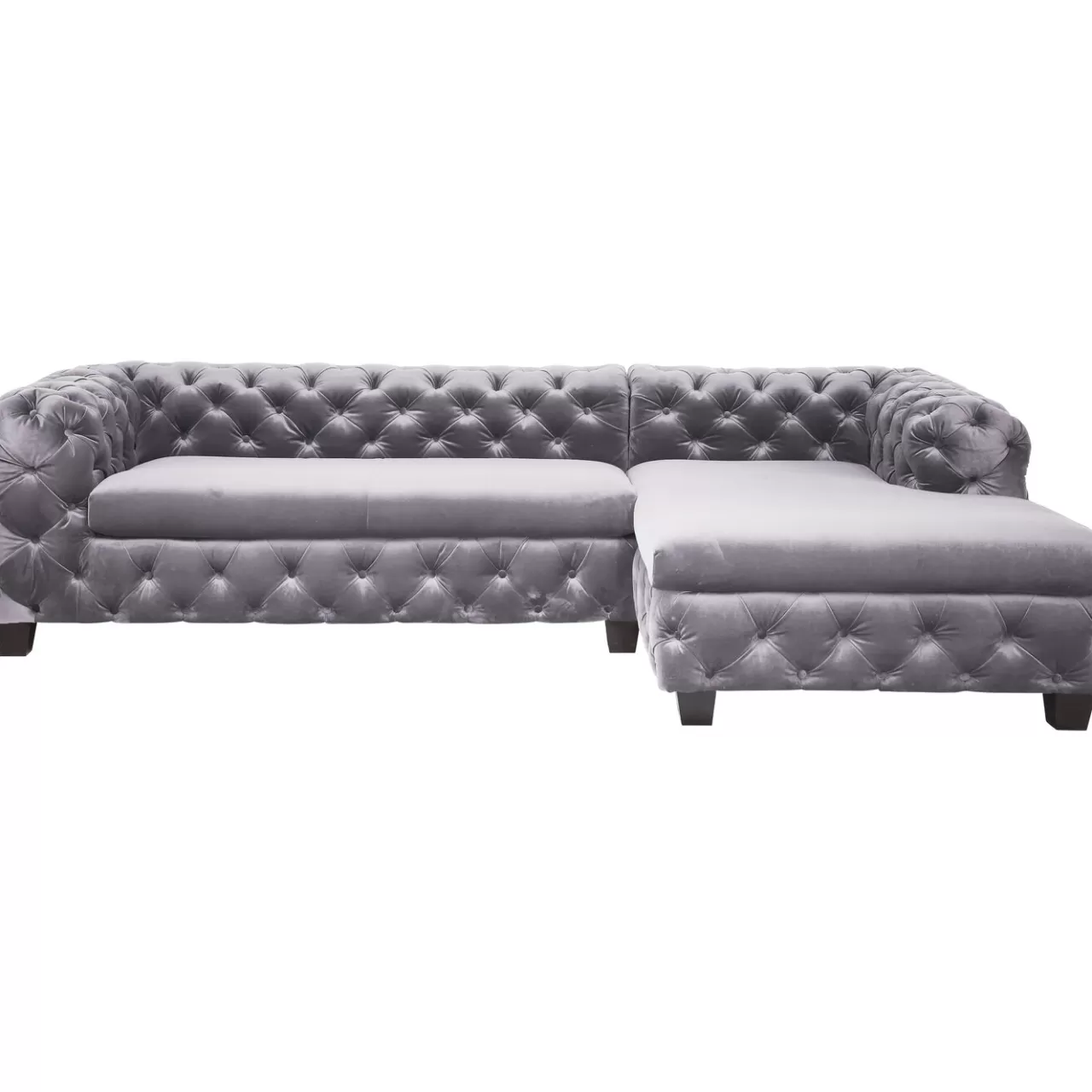 Canapés D Angle Desire Velvet Grey Droite*KARE Design Cheap