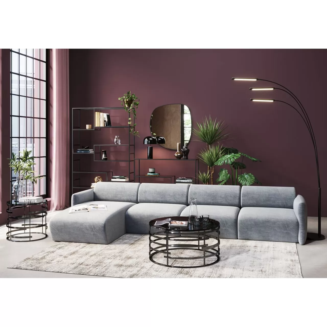 Canapés D Angle Lucca Gris Gauche 331Cm*KARE Design Flash Sale