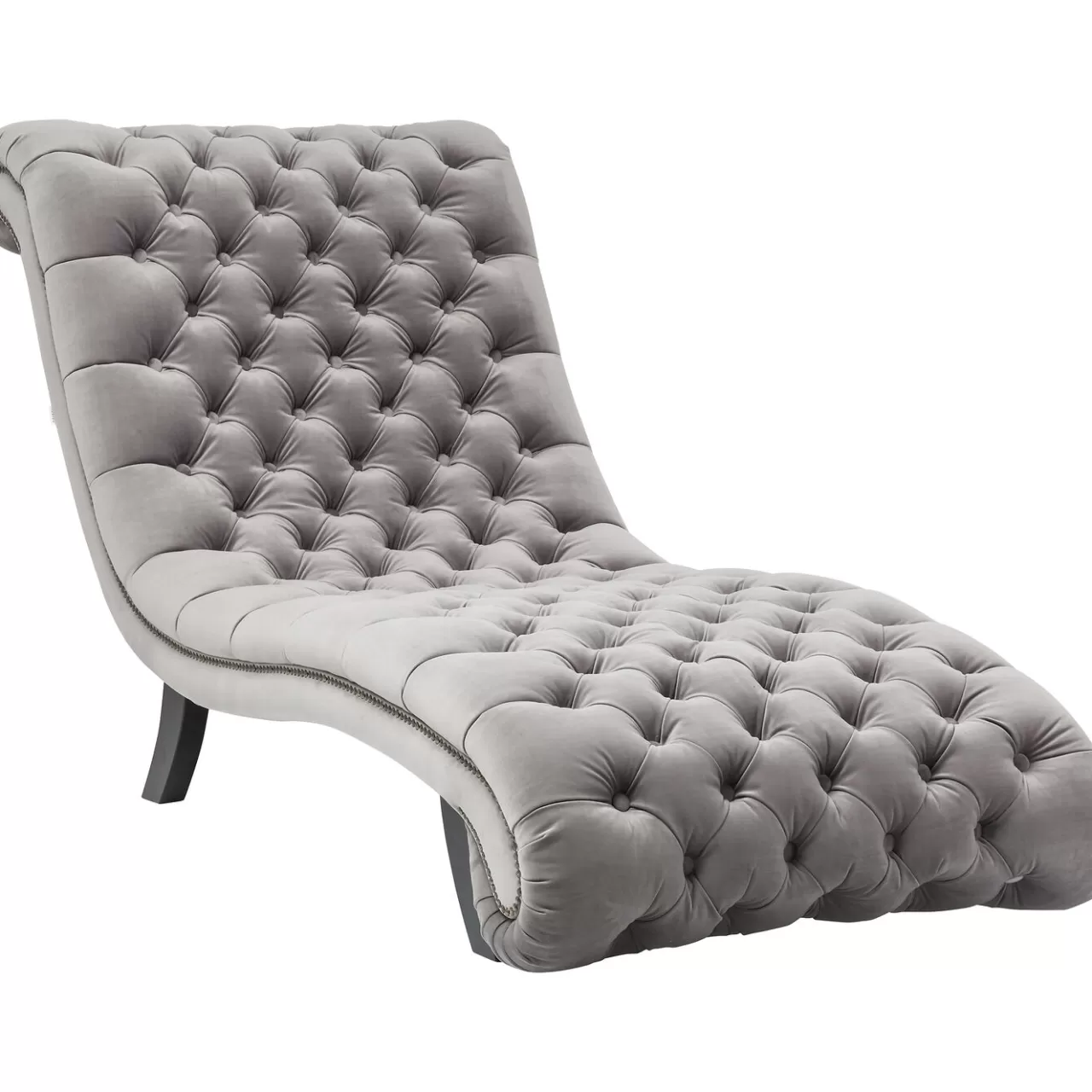 Chaise Longue Desire Velours Argente*KARE Design Outlet