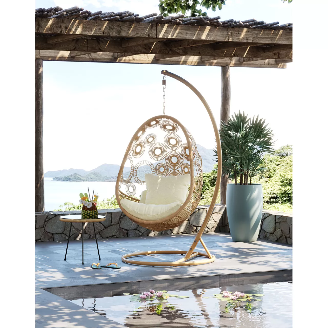 Chaise Suspendue Ibiza Nature*KARE Design Hot