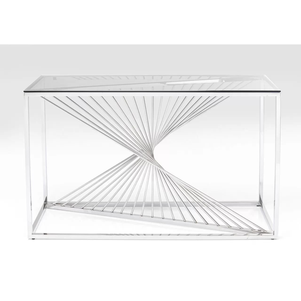 Console Laser Argente-Verre Clair 120X40*KARE Design Flash Sale