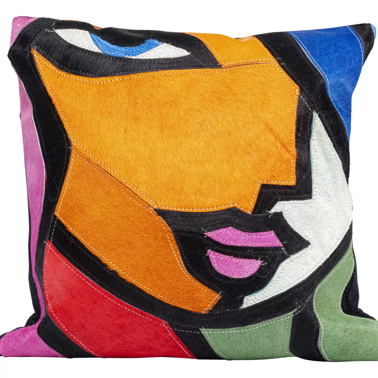 Coussin Abstract Lady Face 40X40Cm*KARE Design Cheap