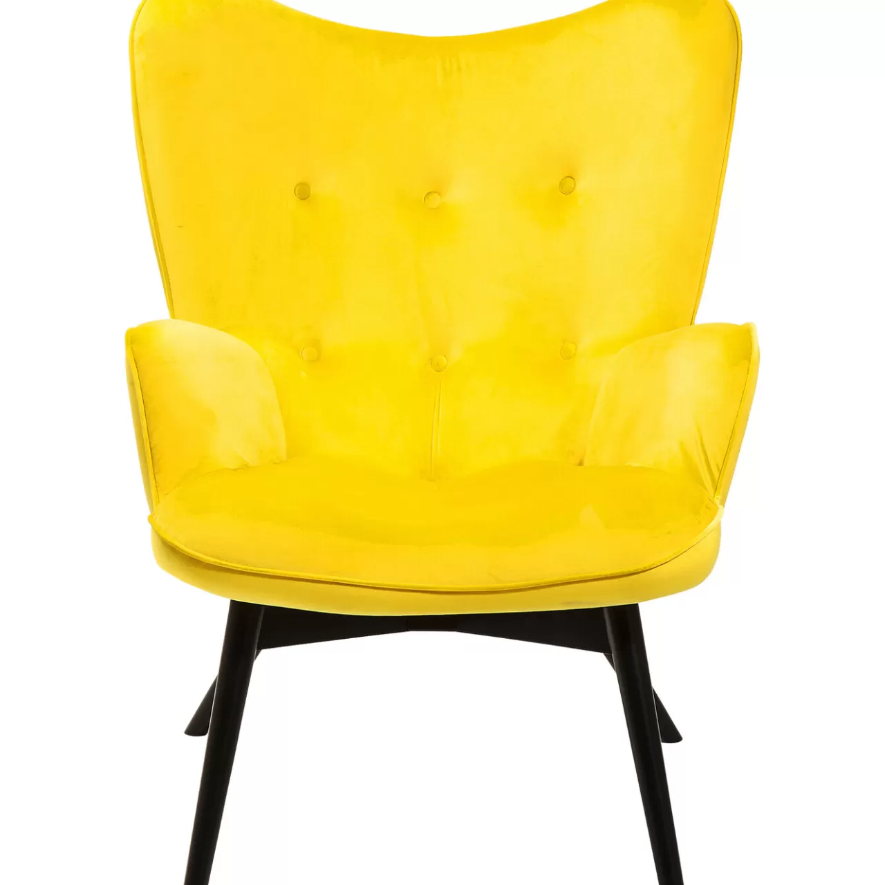 Fauteuil Black Vicky Velours Jaune*KARE Design Best Sale