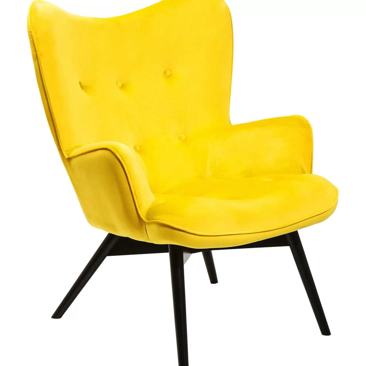 Fauteuil Black Vicky Velours Jaune*KARE Design Best Sale