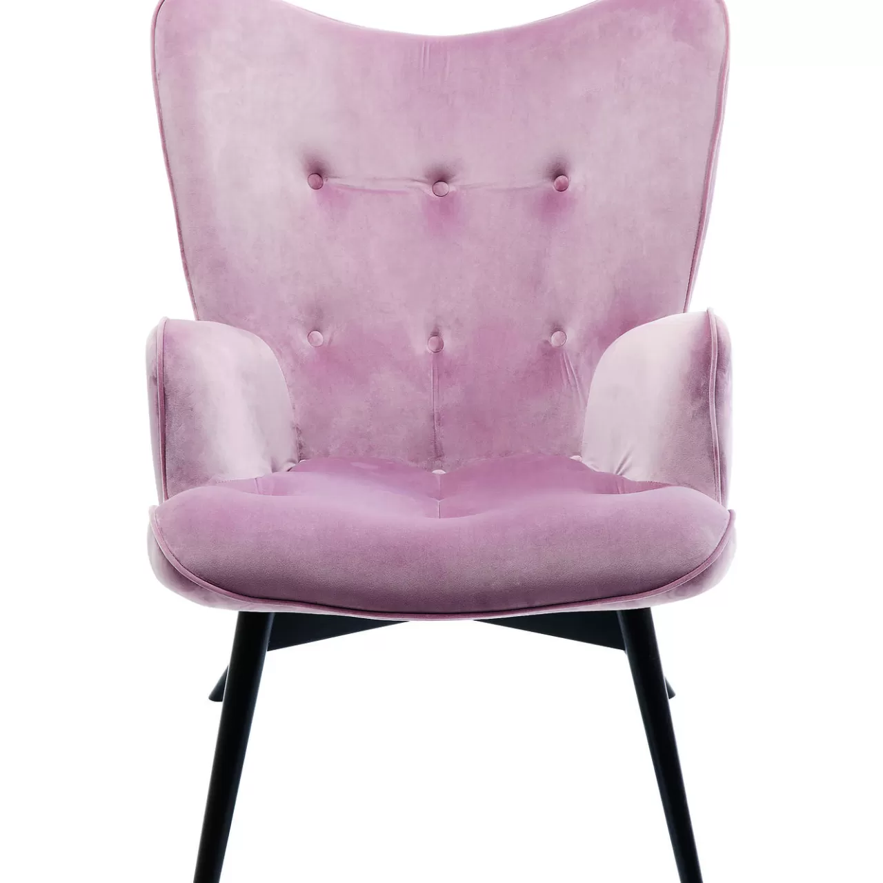 Fauteuil Black Vicky Velours Rose*KARE Design Sale