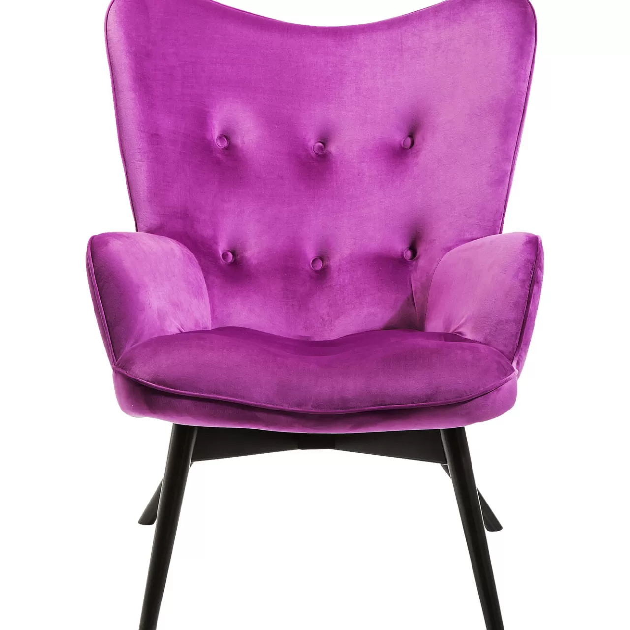 Fauteuil Black Vicky Velours Violet*KARE Design Discount