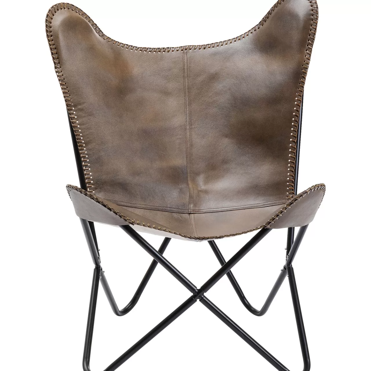 Fauteuil California Cuir Marron Fonce*KARE Design Cheap