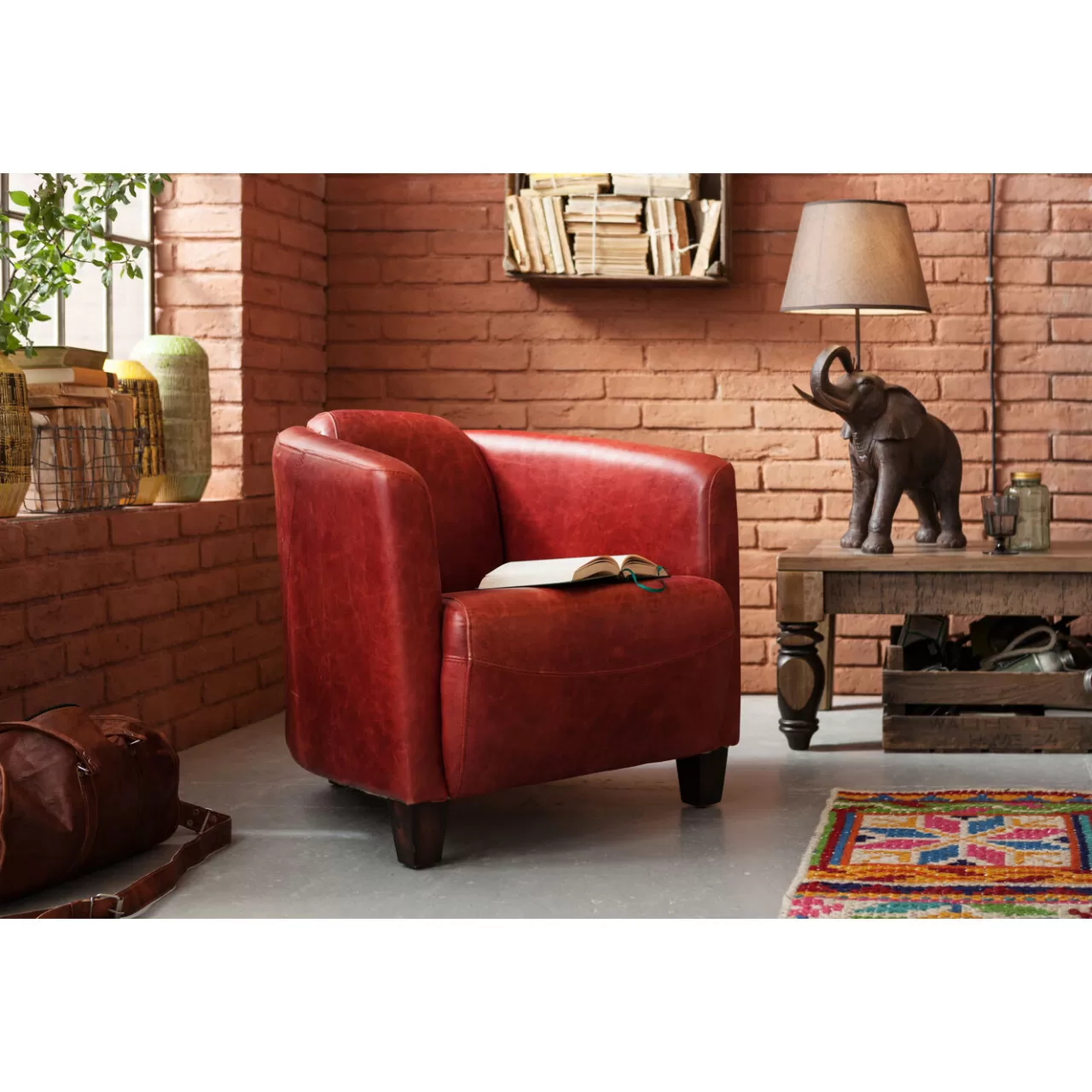 Fauteuil Cigar Lounge Rouge*KARE Design Store