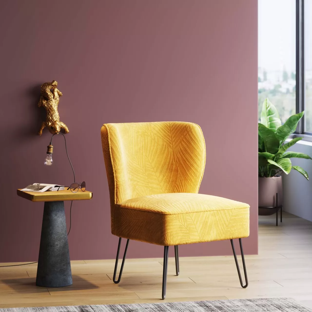 Fauteuil Palm Springs Jaune*KARE Design Best