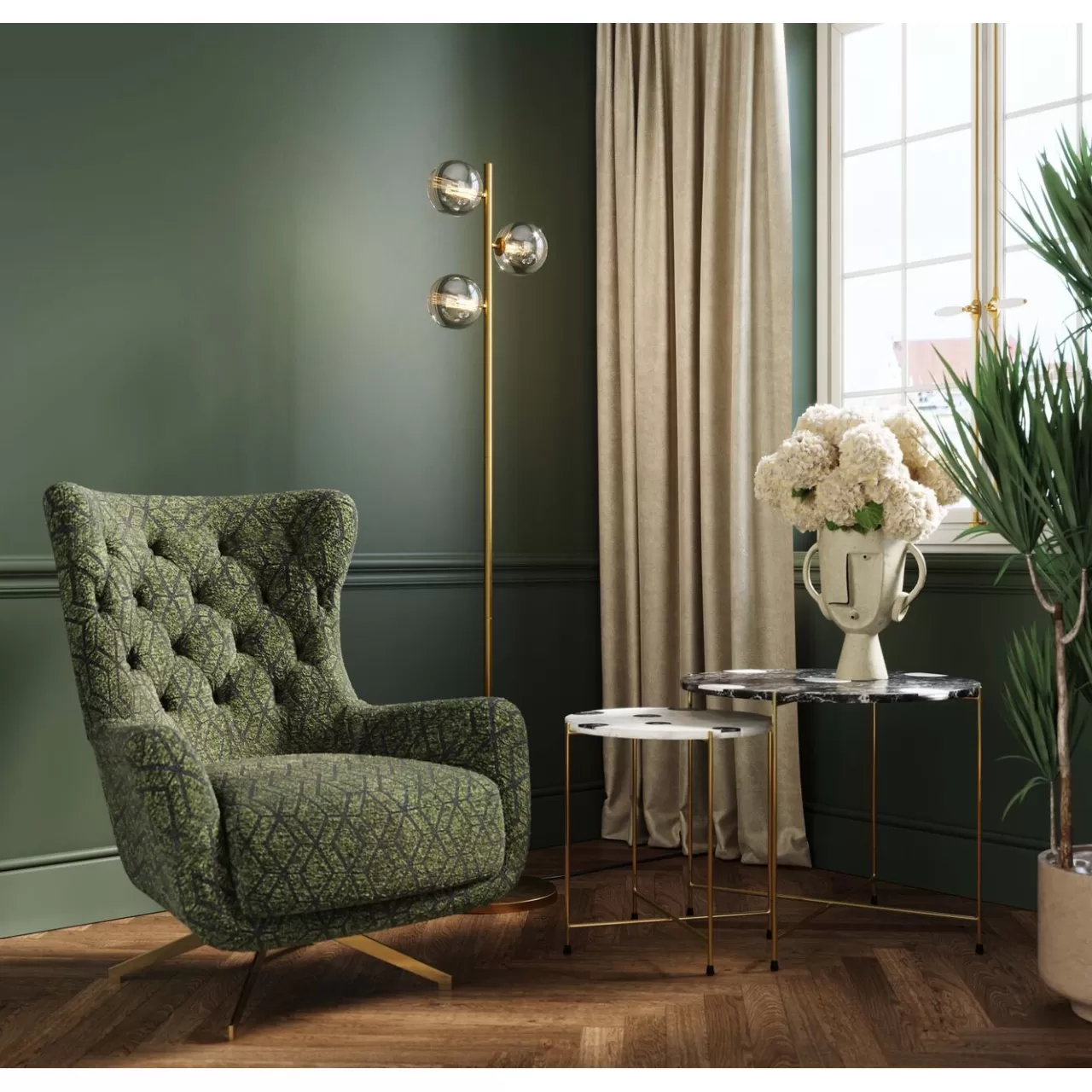 Fauteuil Pivotant Bellini Vert*KARE Design Flash Sale