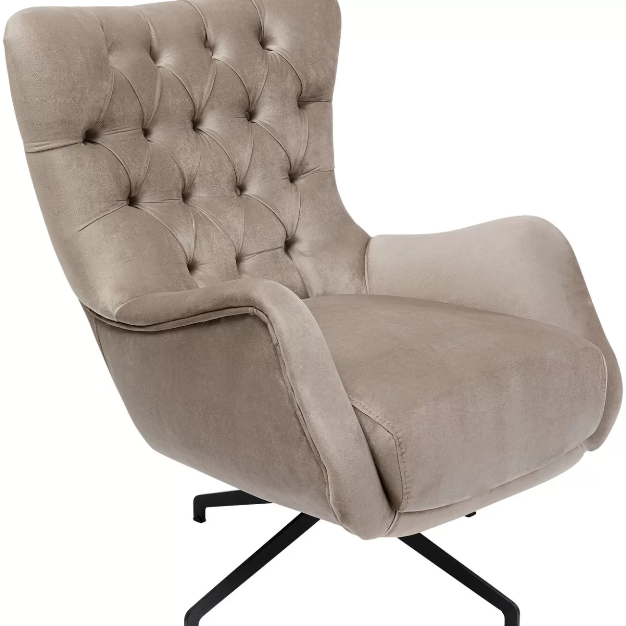 Fauteuil Pivotant Bellissima Velours Beige*KARE Design Cheap