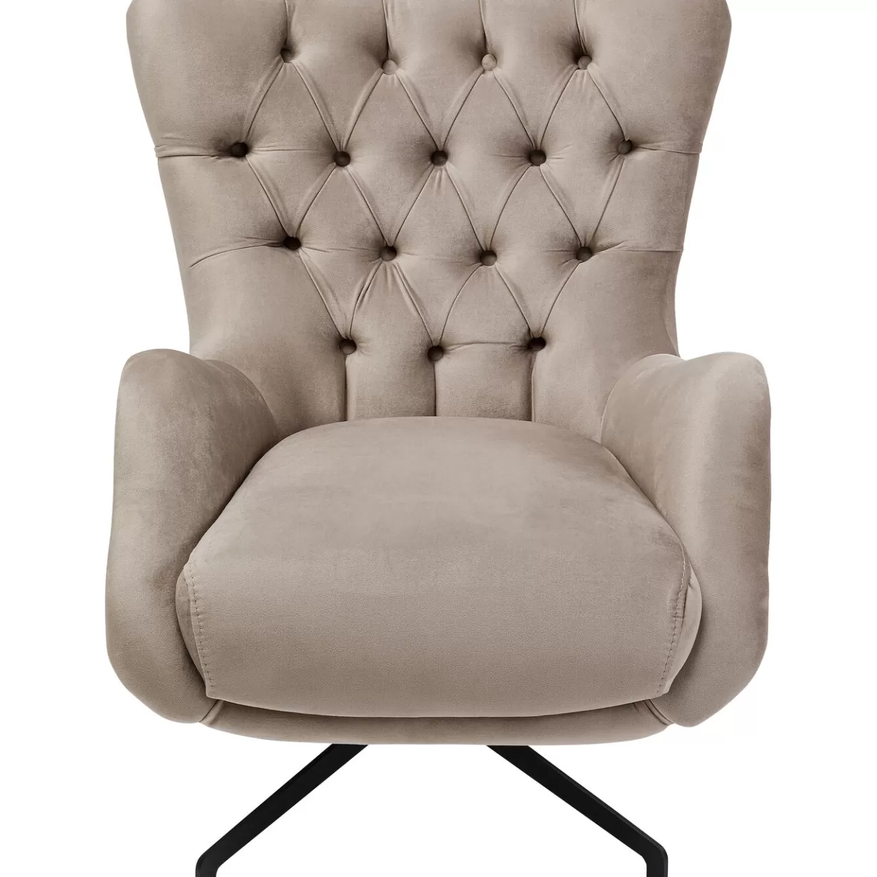 Fauteuil Pivotant Bellissima Velours Beige*KARE Design Cheap