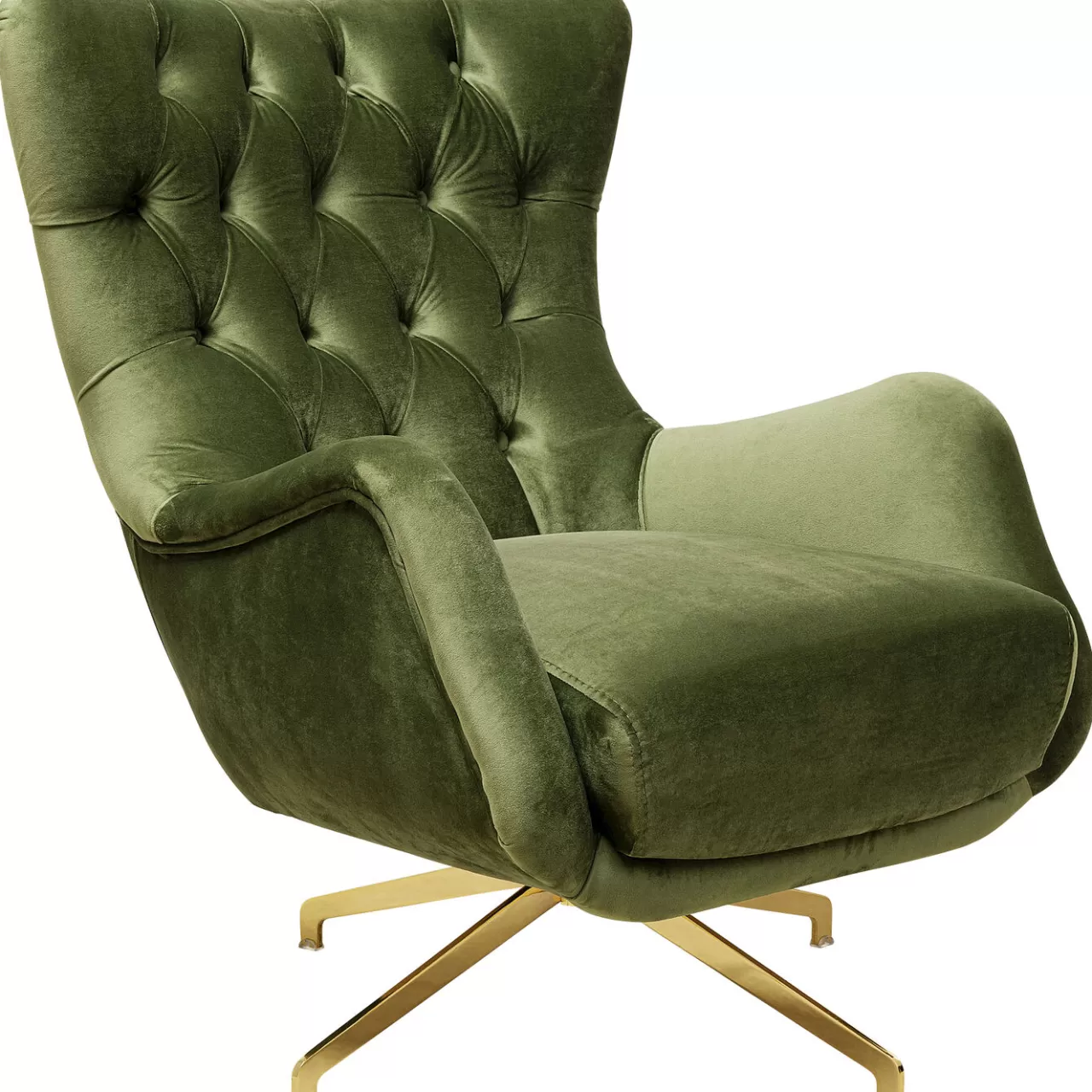 Fauteuil Pivotant Bellissima Velours Vert*KARE Design Flash Sale