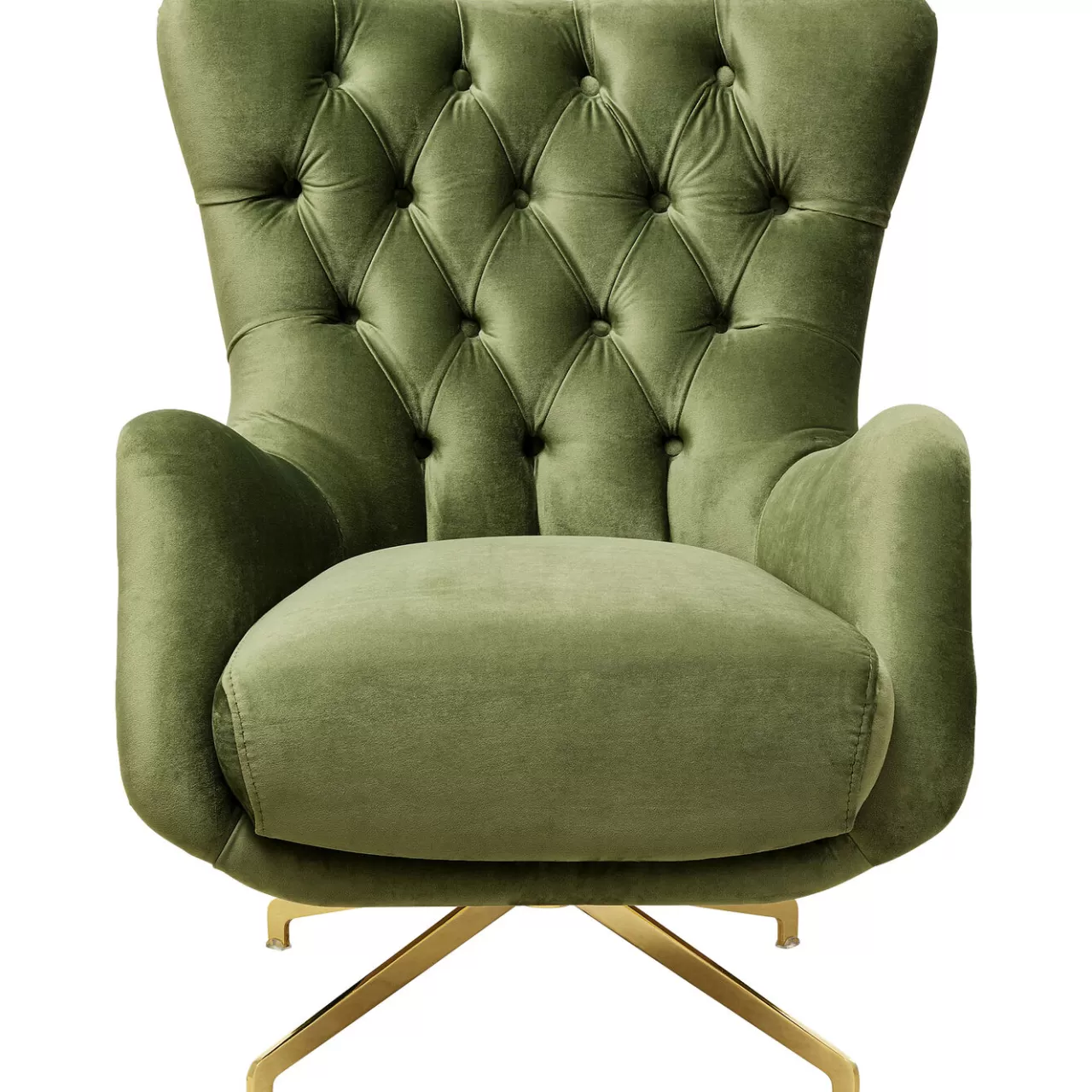 Fauteuil Pivotant Bellissima Velours Vert*KARE Design Flash Sale