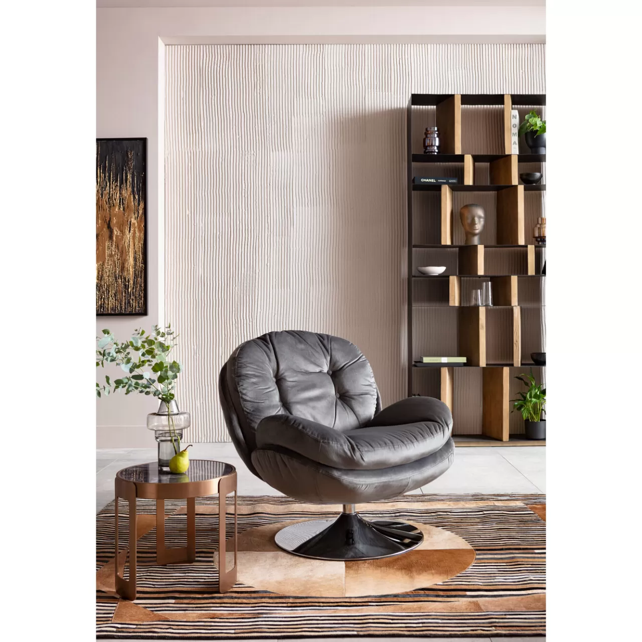 Fauteuil Pivotant Cosy Gris*KARE Design Cheap