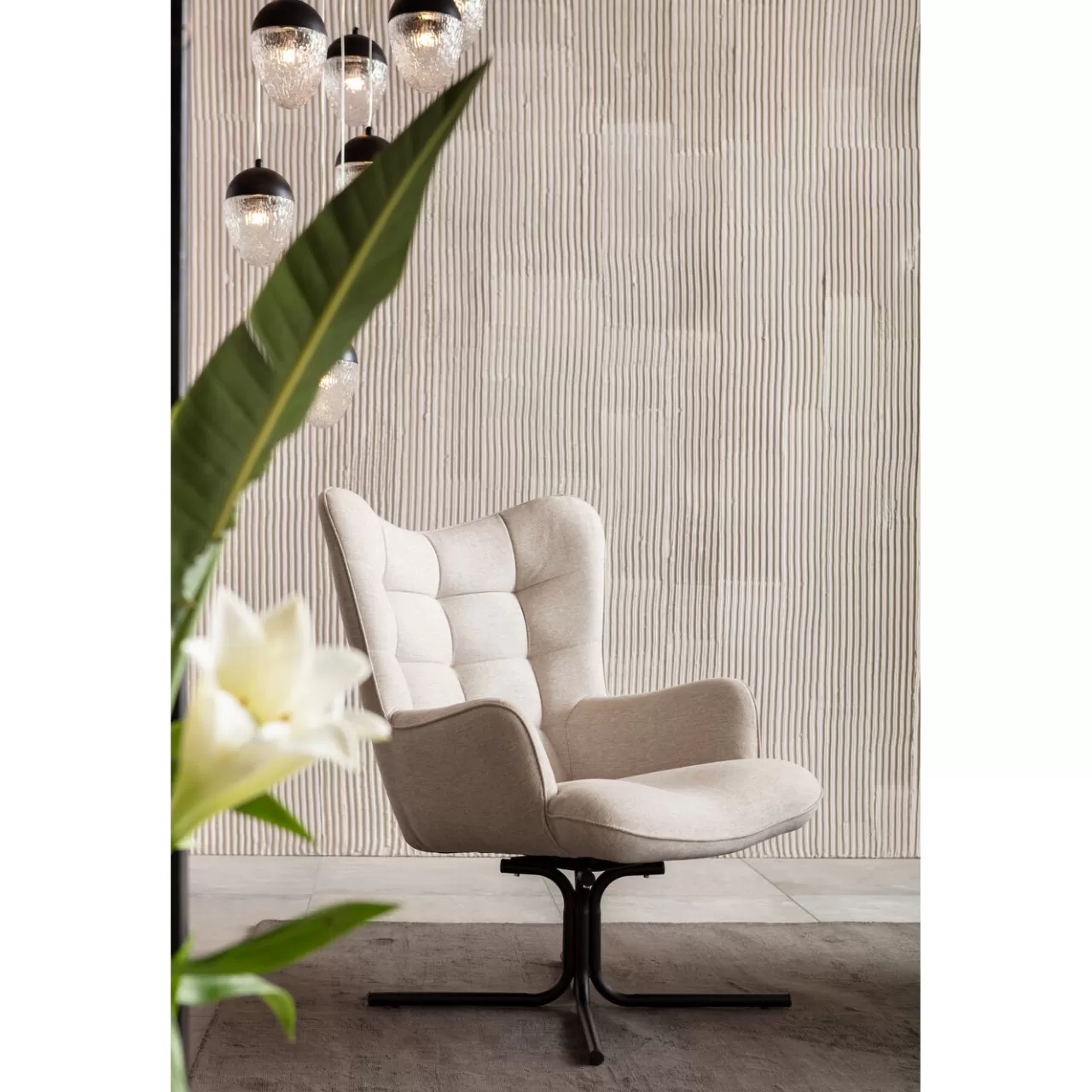 Fauteuil Pivotant Oscar Creme*KARE Design Best