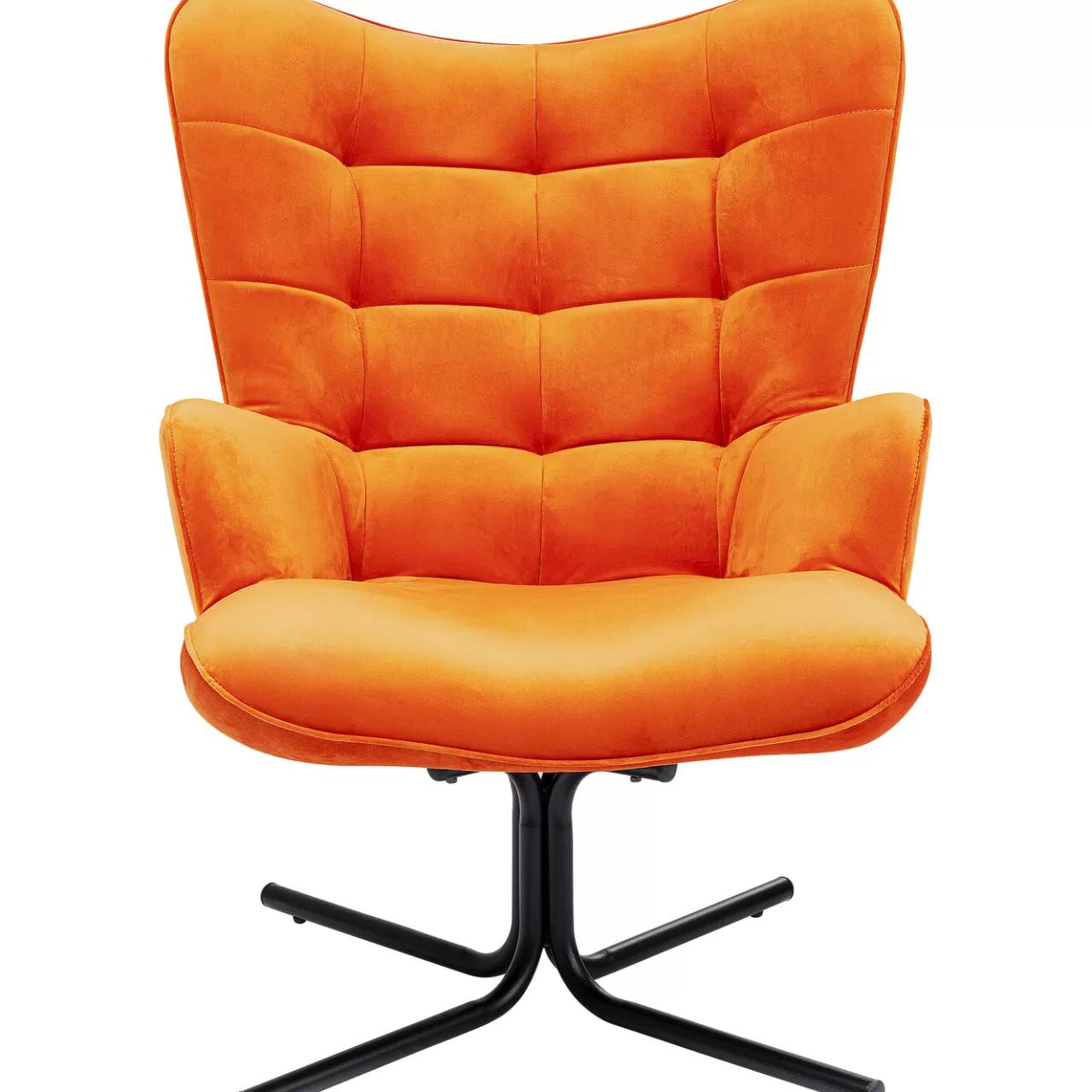 Fauteuil Pivotant Oscar Velours Orange*KARE Design Sale