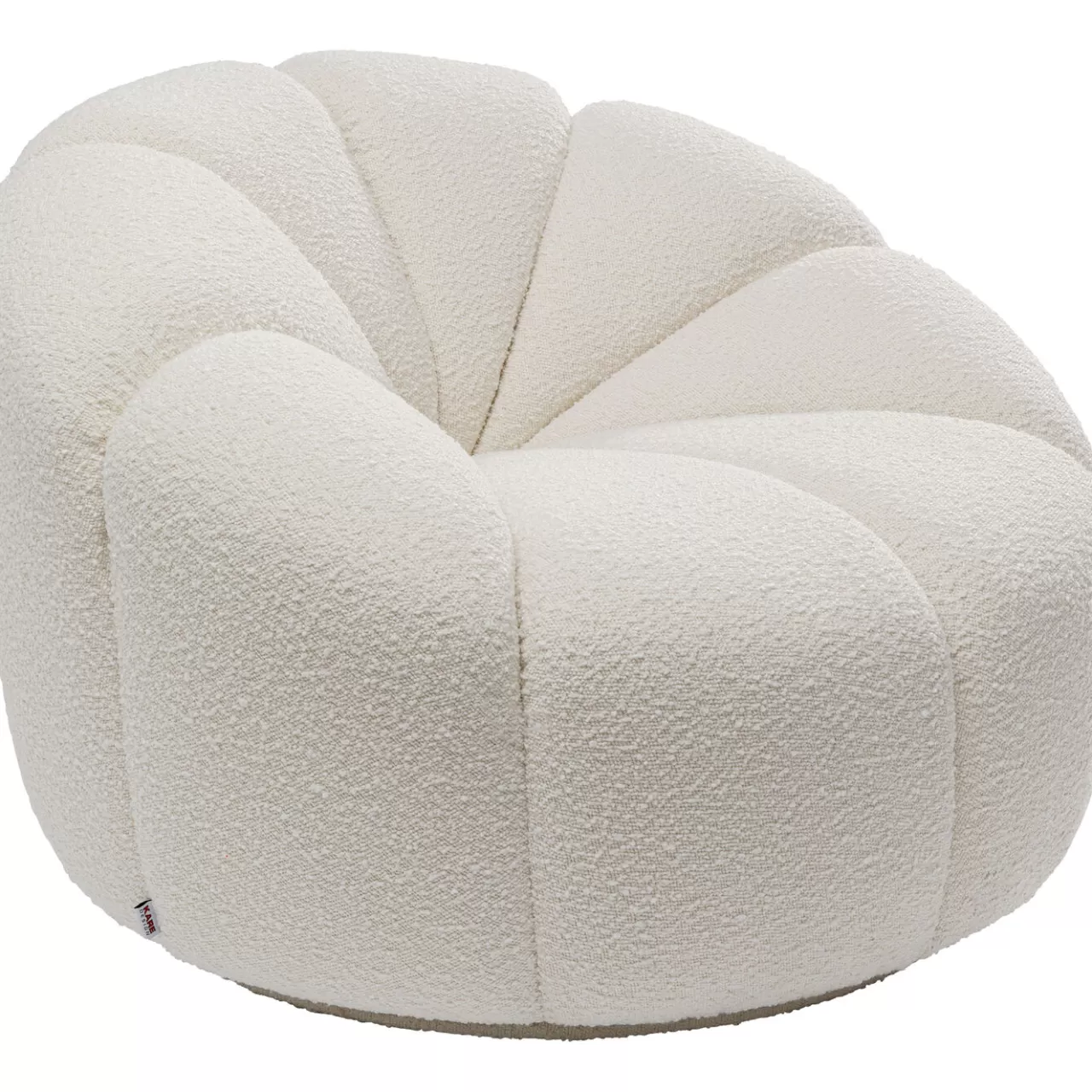 Fauteuil Pivotant Peppo Lounge Blanc*KARE Design Outlet