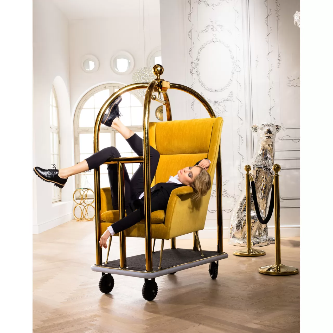 Fauteuil Vegas Forever Jaune*KARE Design Store