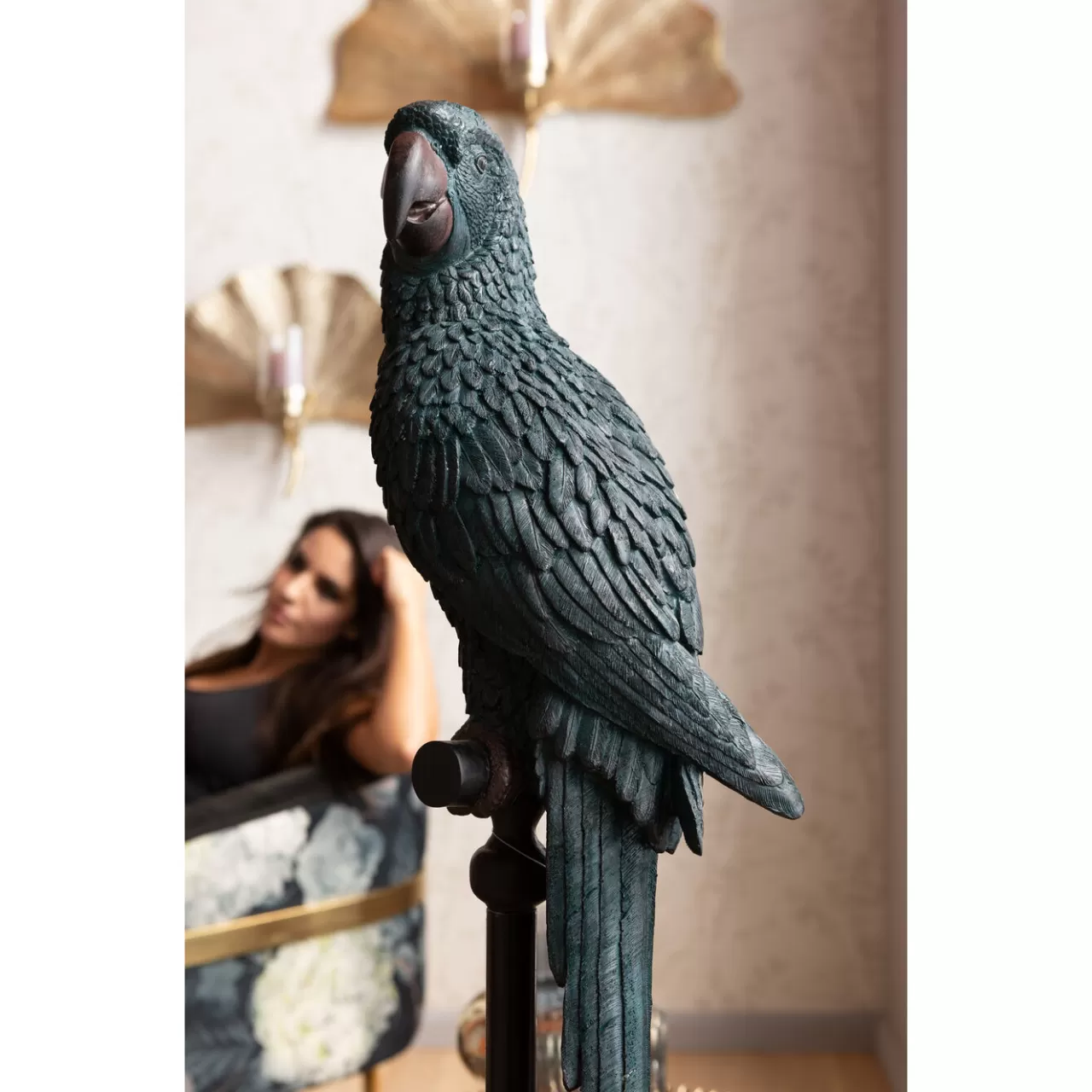 Figurine Décorative Parrot Petrole*KARE Design Clearance