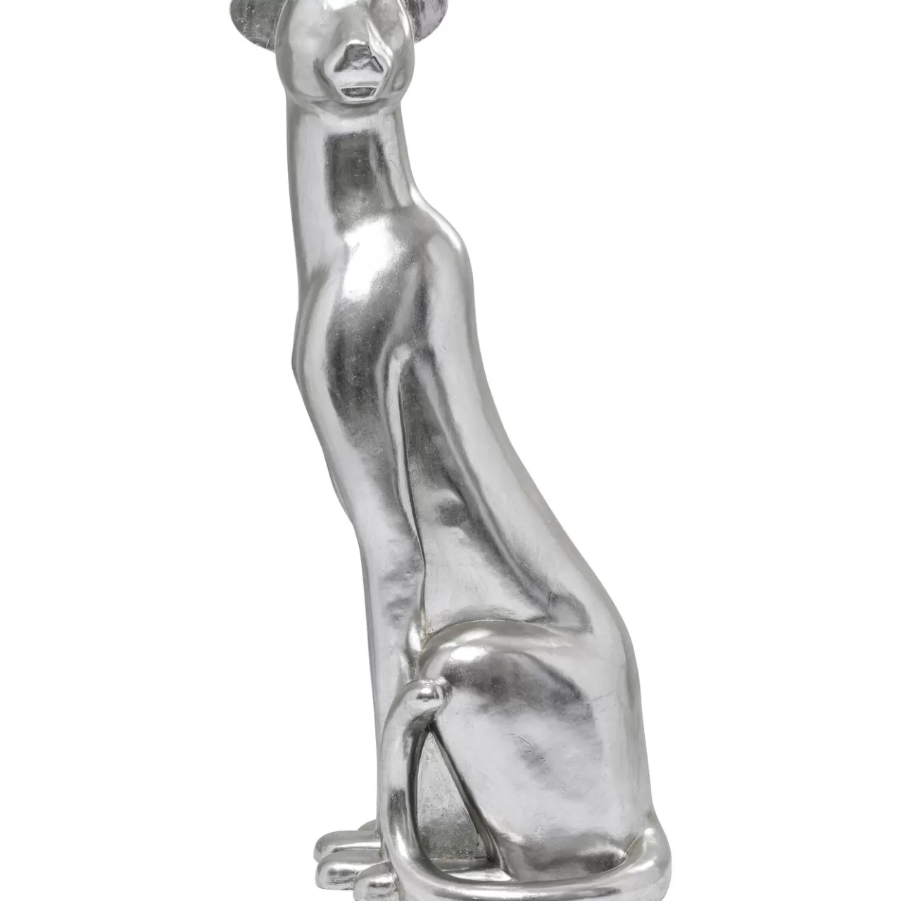 Figurine Décorative Sitting Leopard Argente 150*KARE Design Hot