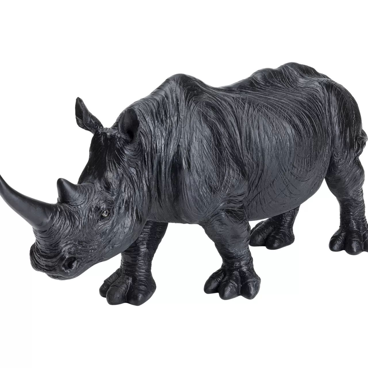 Figurine Décorative Walking Rhino Noir 56Cm*KARE Design Discount