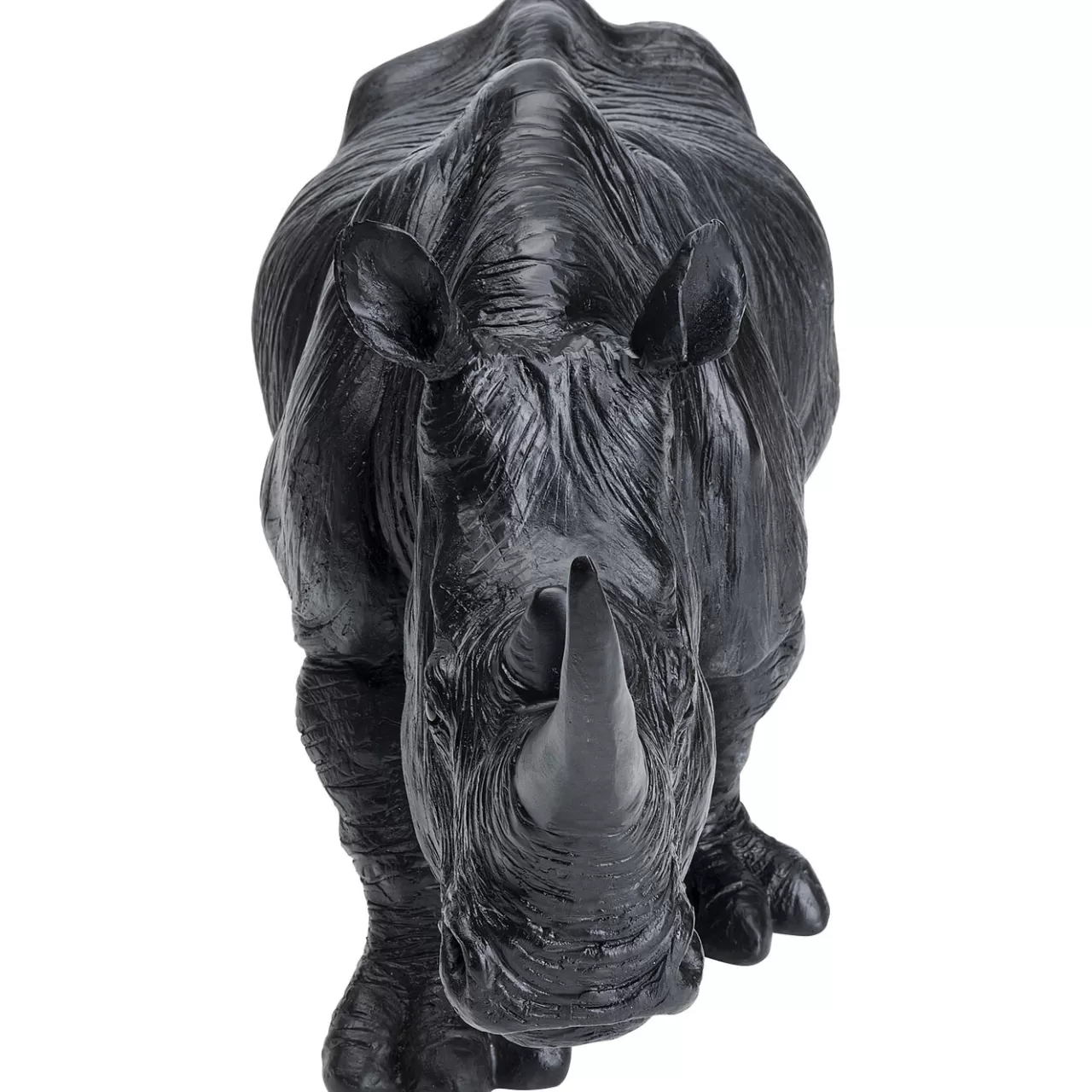 Figurine Décorative Walking Rhino Noir 56Cm*KARE Design Discount