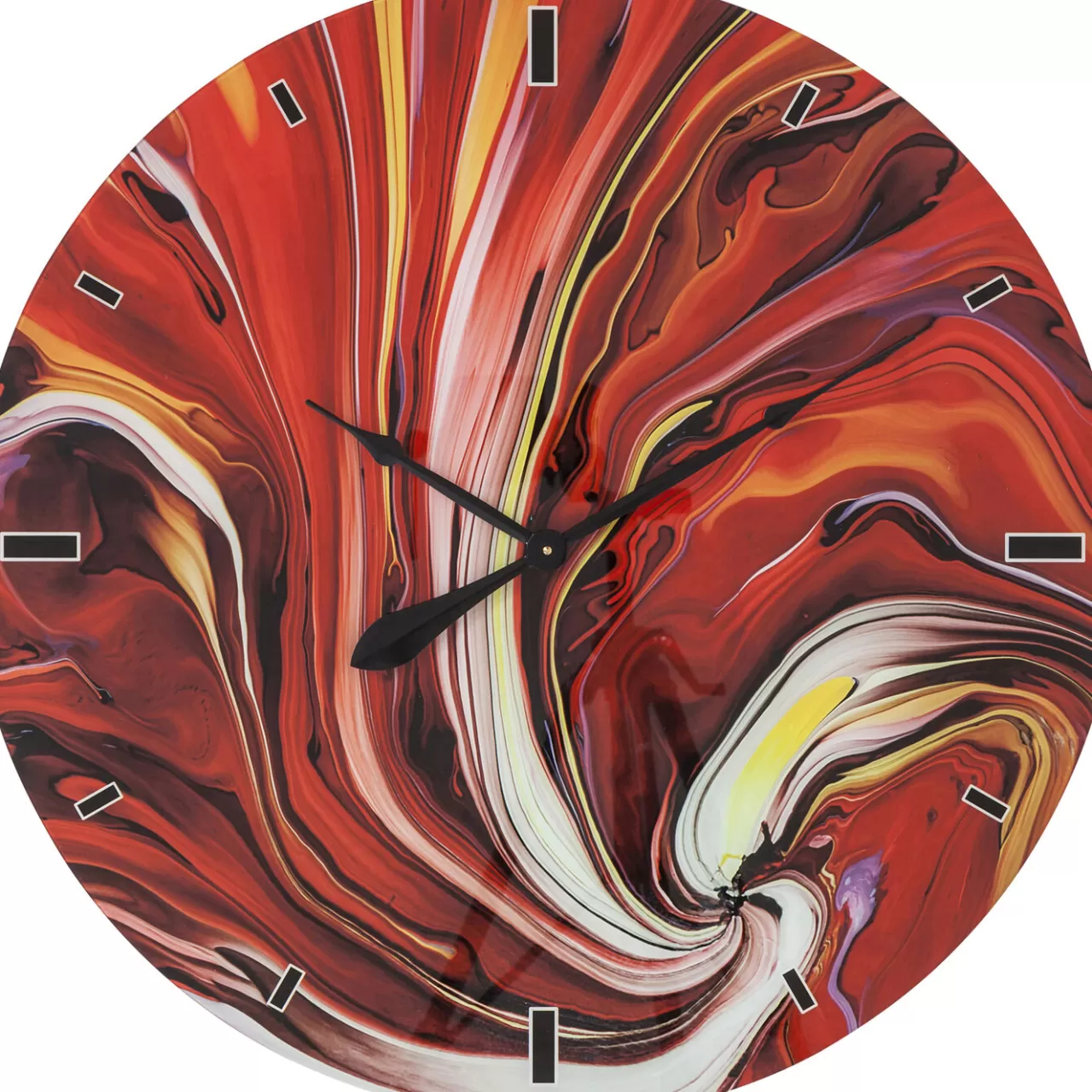 Horloge Murale En Verre Chaos Fire O80Cm*KARE Design Outlet