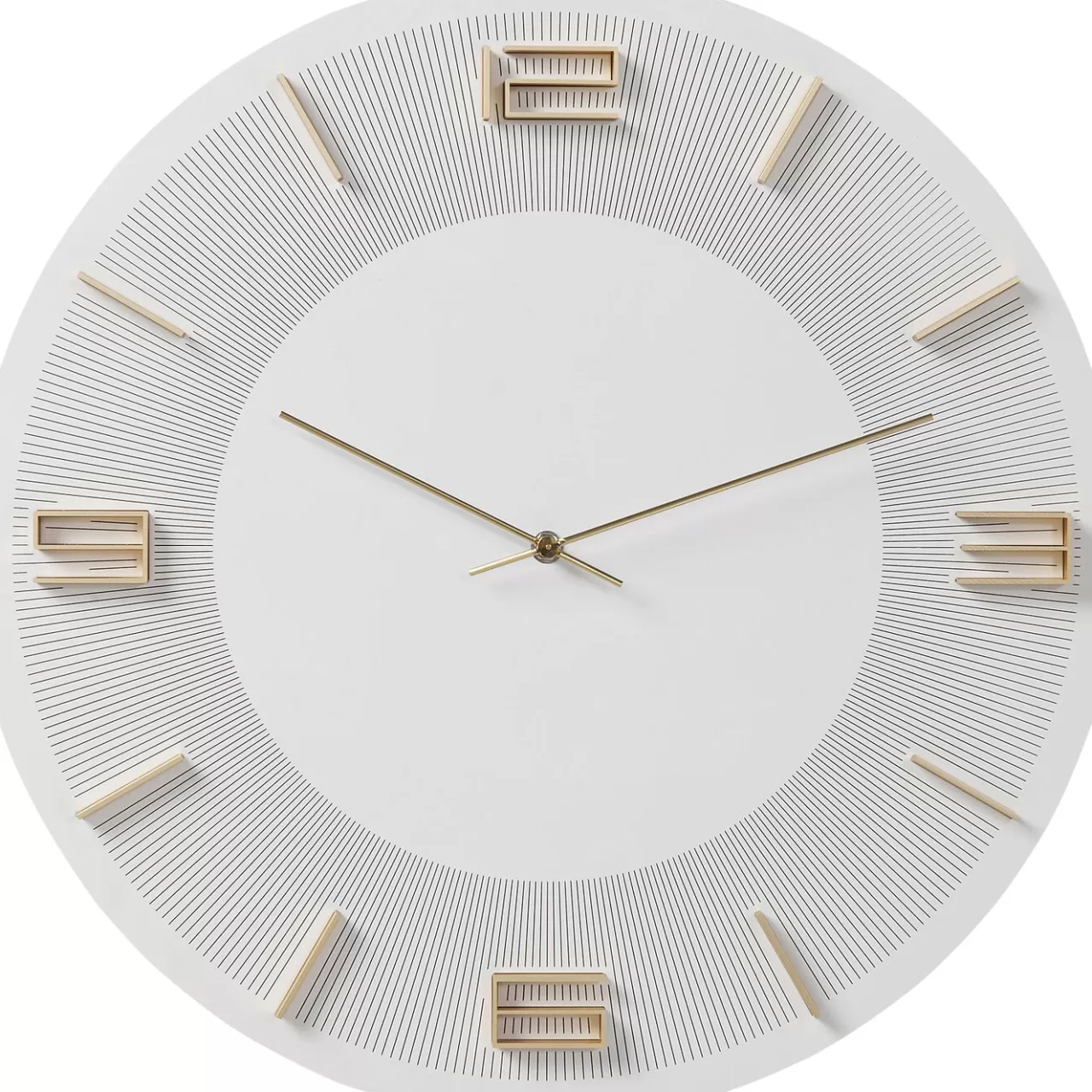 Horloge Murale Leonardo Blanc/Dore O49Cm*KARE Design Fashion