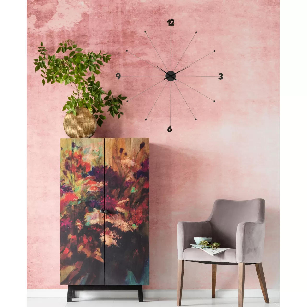 Horloge Murale Like Umbrella Noire*KARE Design Outlet