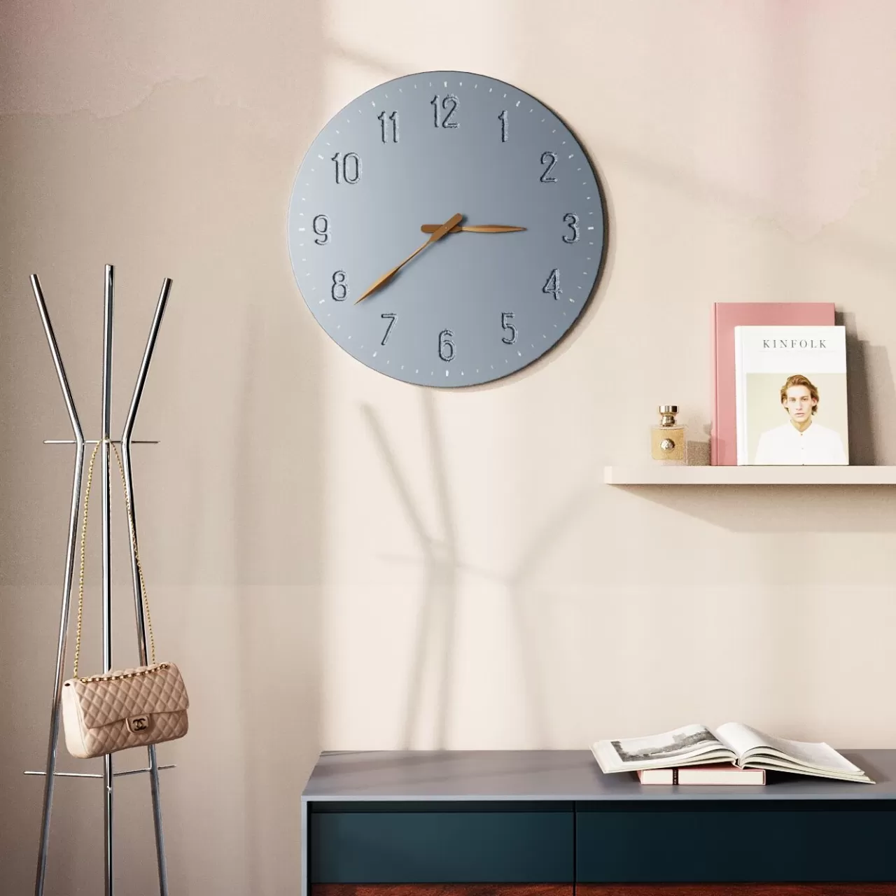 Horloge Murale Mailo Gris O50Cm*KARE Design Shop