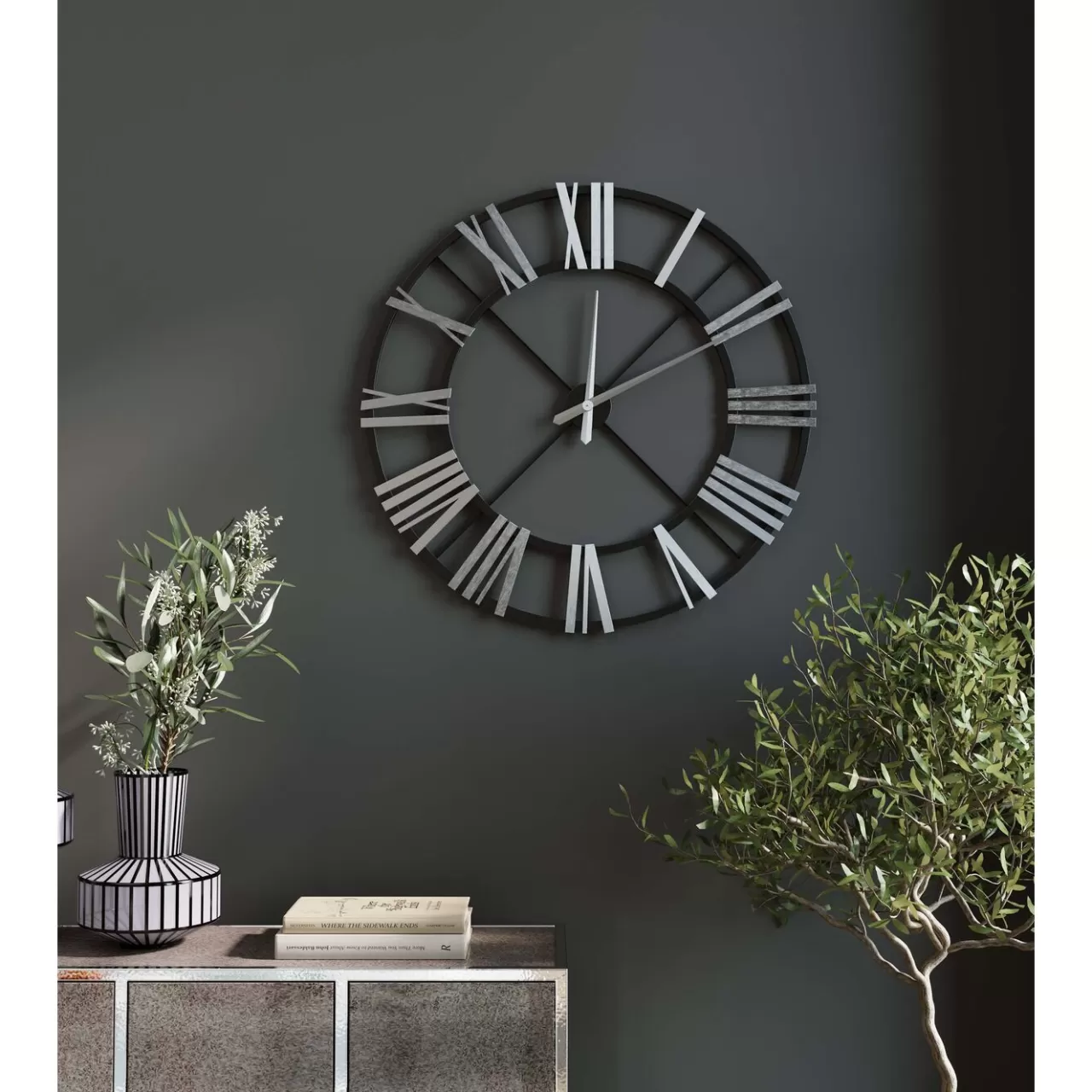 Horloge Murale Nevio Argente O95Cm*KARE Design Best