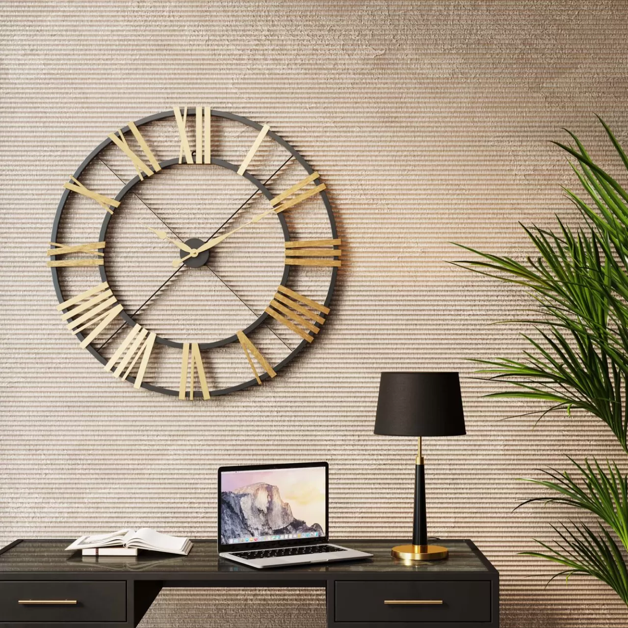 Horloge Murale Nevio Laiton O95Cm*KARE Design Online