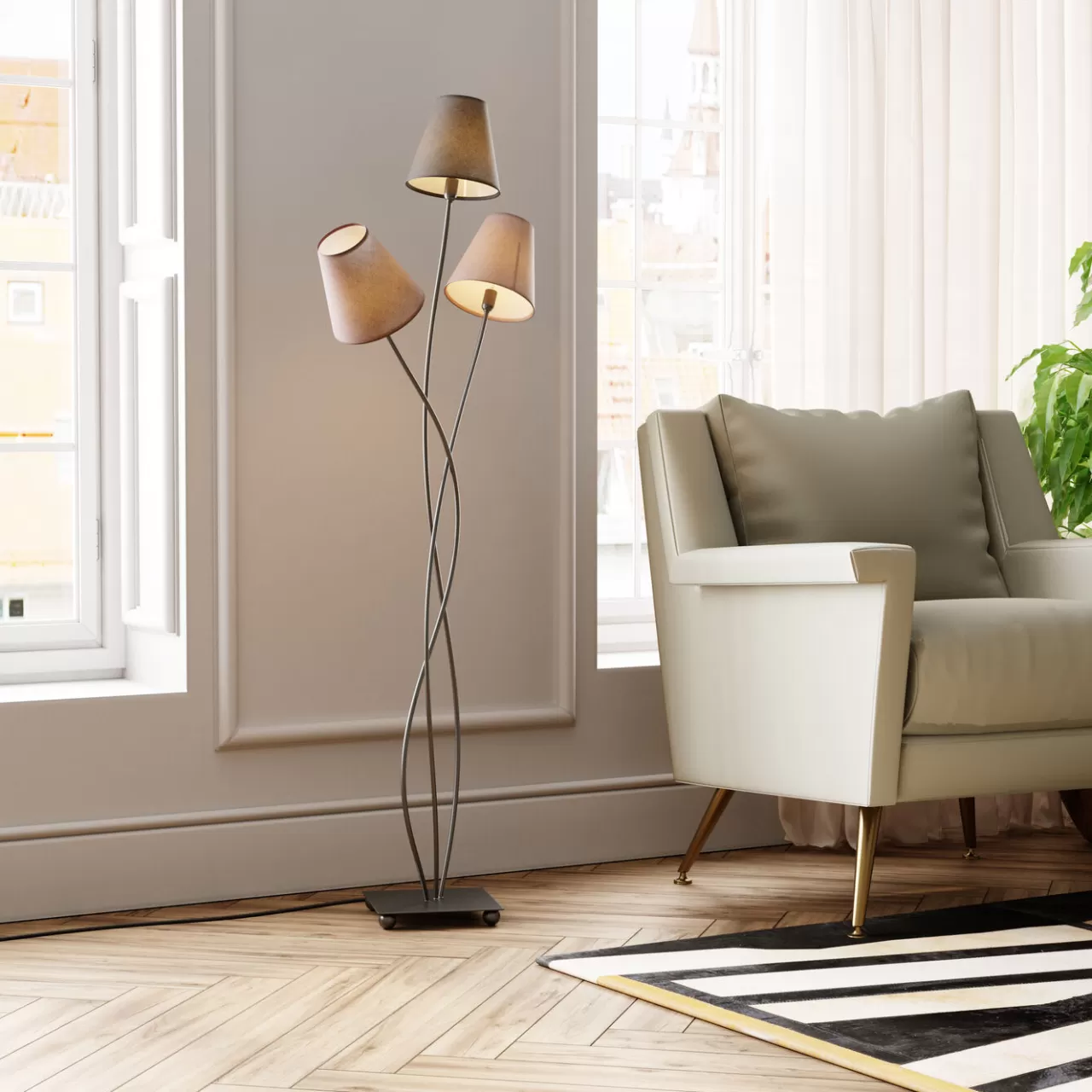 Lampadaire Flexible Mocca Tre*KARE Design Outlet