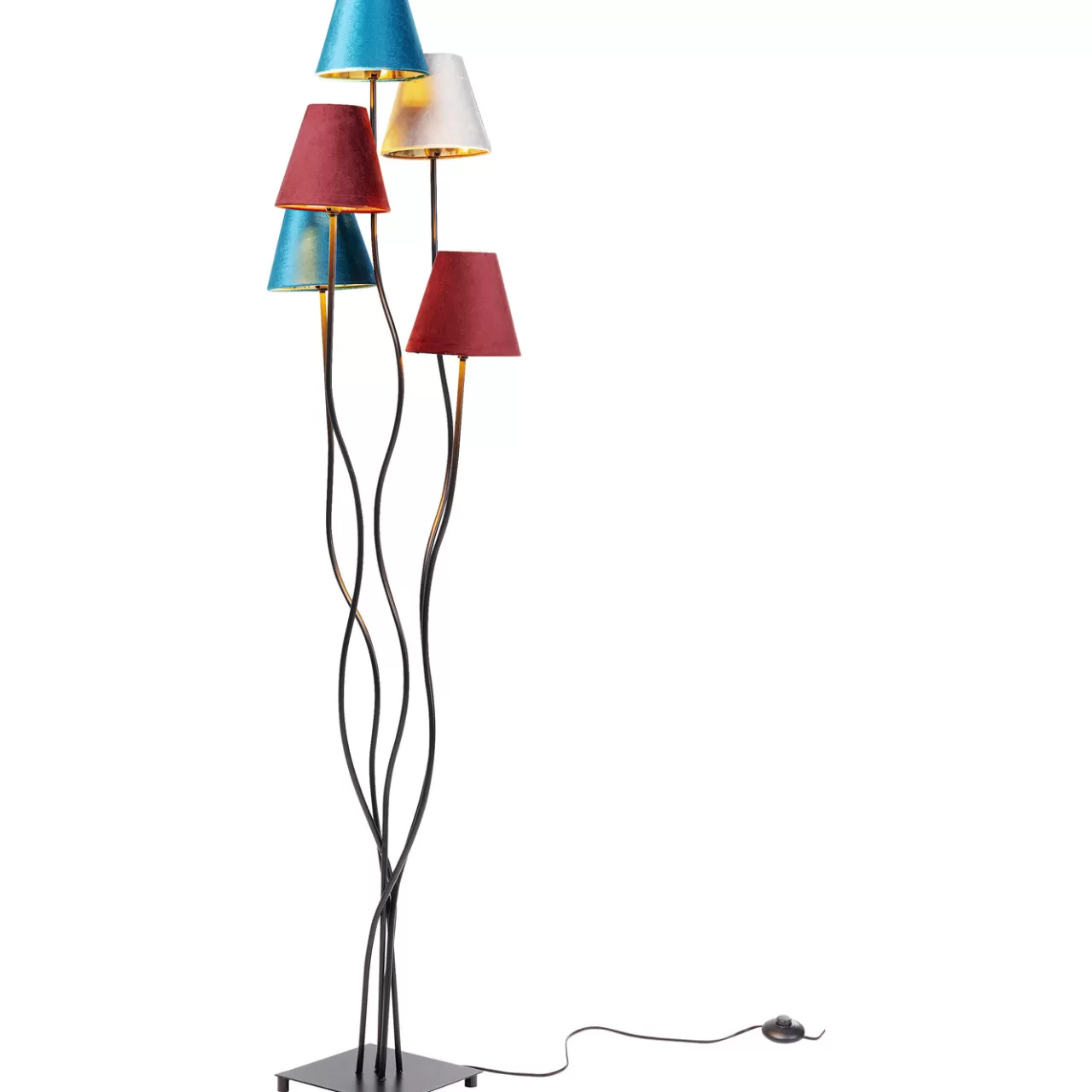 Lampadaire Flexible Velours Noir Cinque*KARE Design Best Sale