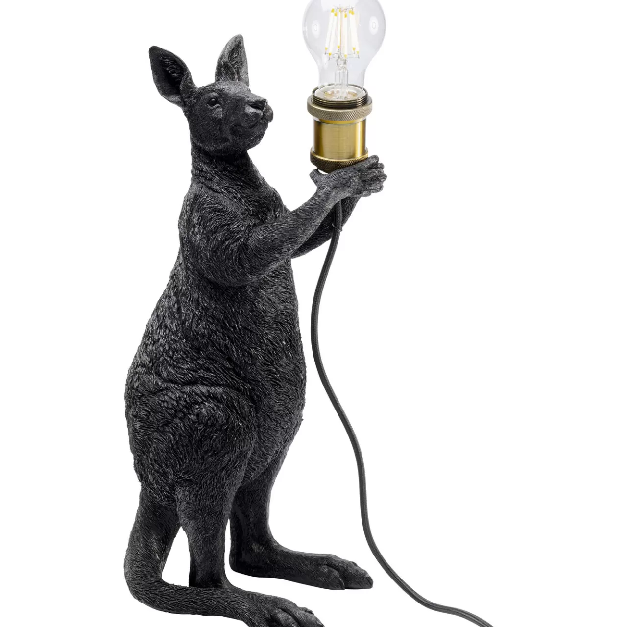 Lampe A Poser Animal Kangaroo Noir Mat 46Cm*KARE Design Sale