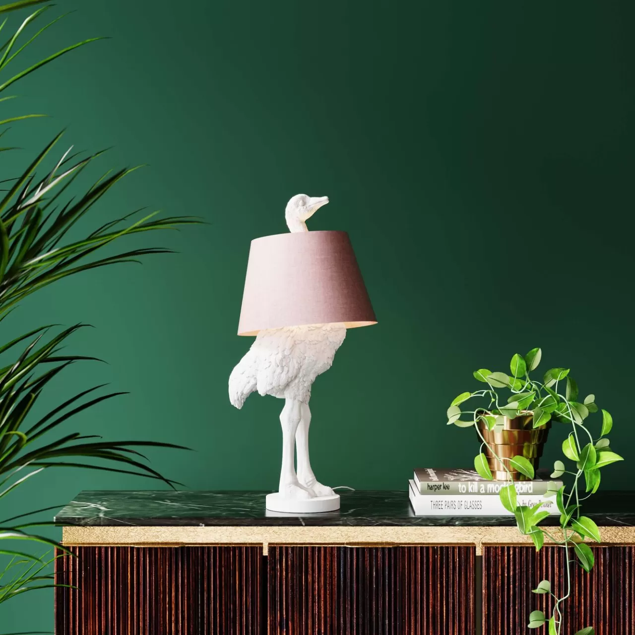 Lampe A Poser Animal Ostrich Blanc 66Cm*KARE Design Shop