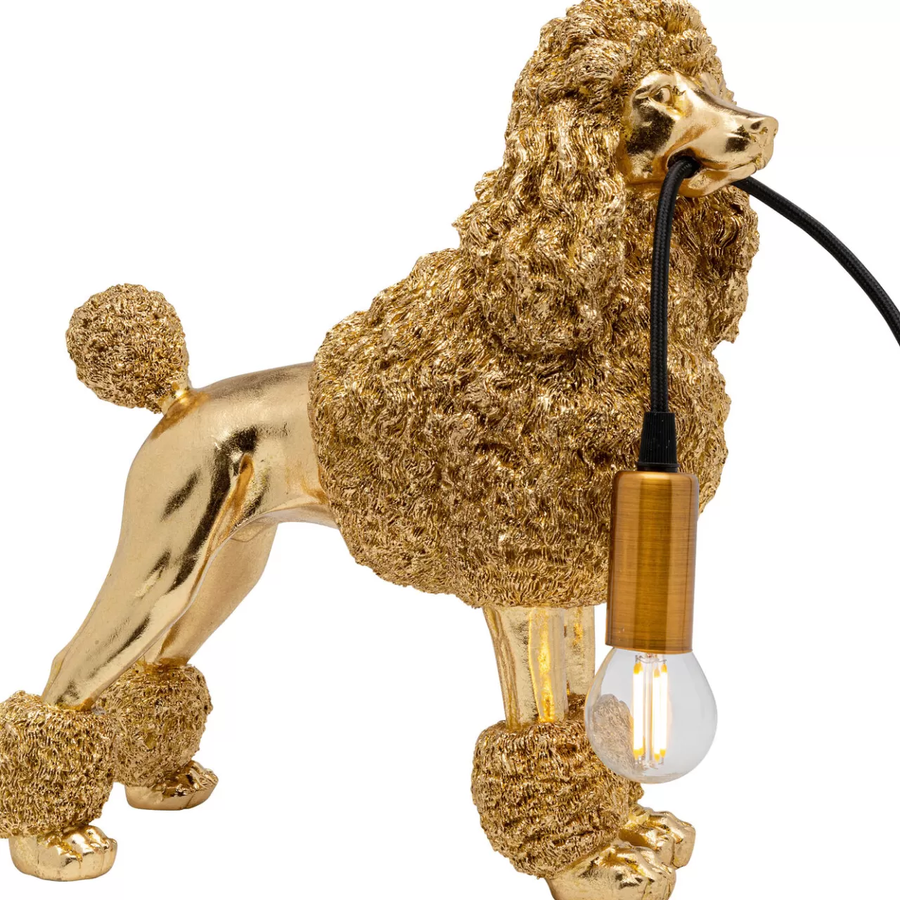 Lampe A Poser Animal Poodle Dore 32Cm*KARE Design New