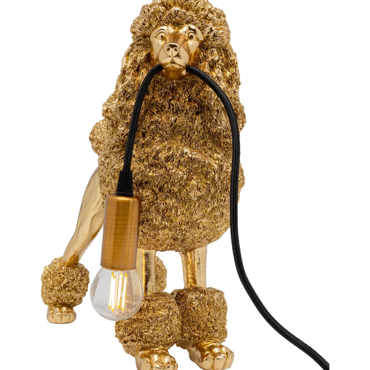 Lampe A Poser Animal Poodle Dore 32Cm*KARE Design New