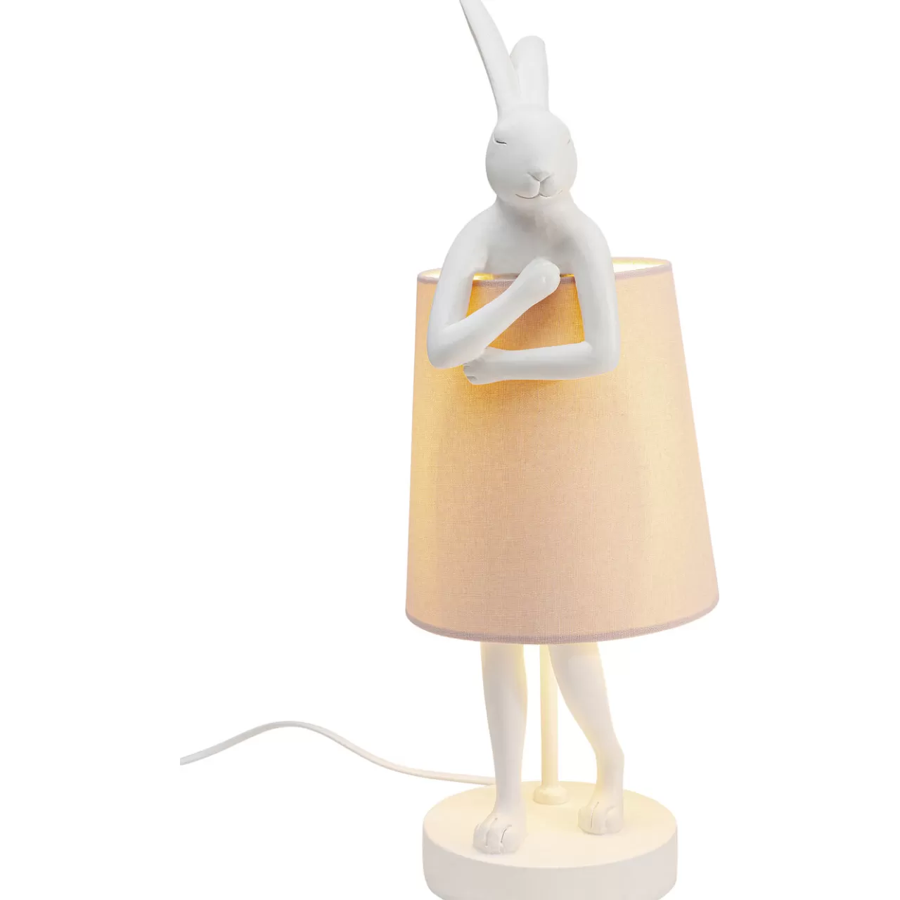 Lampe A Poser Animal Rabbit Blanc/Rose 50Cm*KARE Design Discount