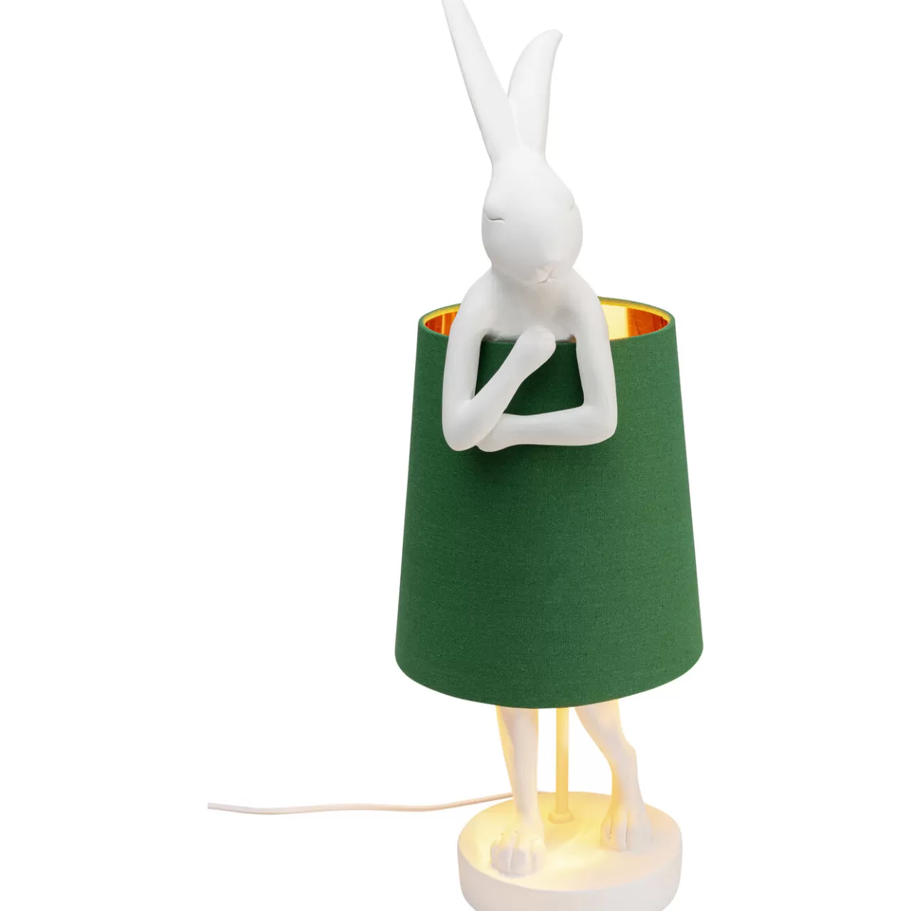 Lampe A Poser Animal Rabbit Blanc/Vert 68Cm*KARE Design Clearance