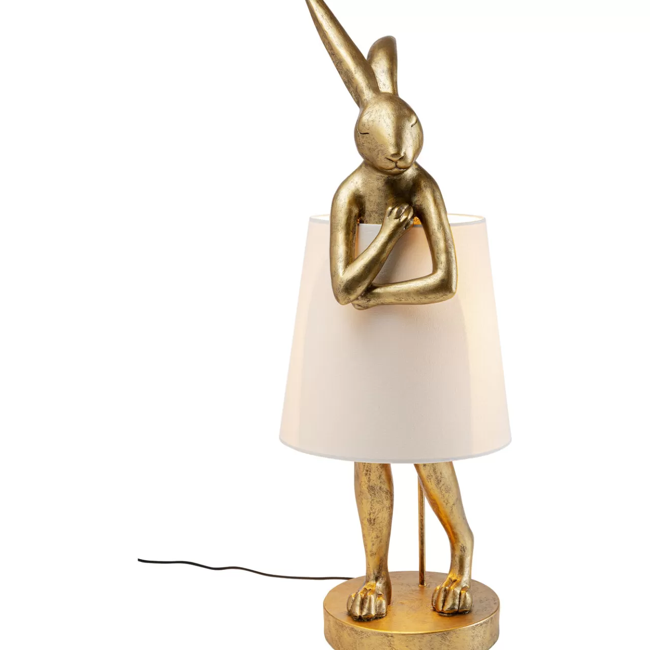 Lampe A Poser Animal Rabbit Dore/Blanc 88Cm*KARE Design Sale