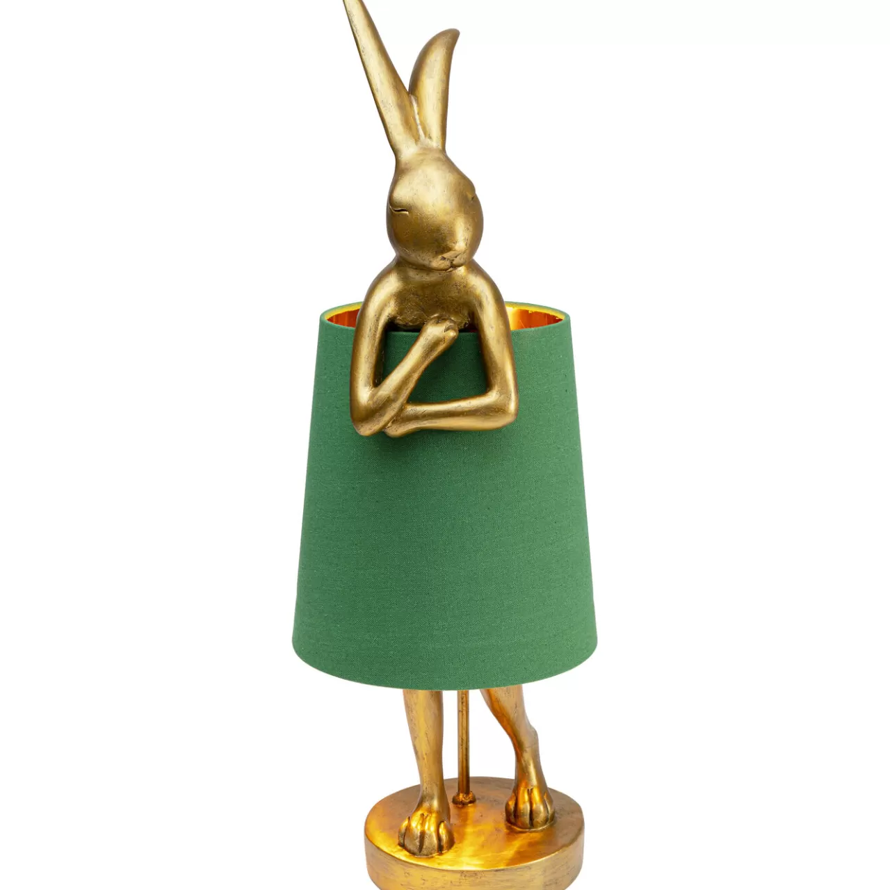 Lampe A Poser Animal Rabbit Dore/Vert 68Cm*KARE Design New