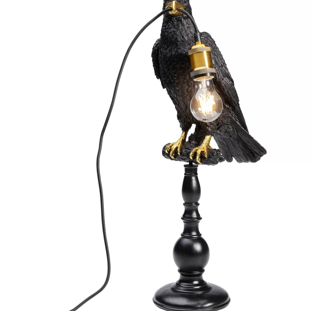 Lampe A Poser Animal Sitting Crow Noir Mat 61Cm*KARE Design Online