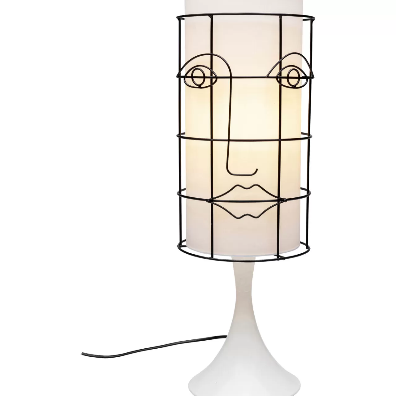 Lampe A Poser Grid Face Blanc 60Cm*KARE Design Clearance