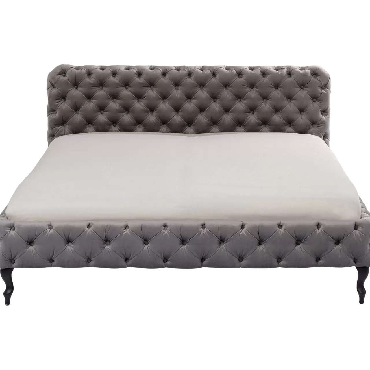 Lit Desire Velours Gris 180X200 Cm*KARE Design Hot