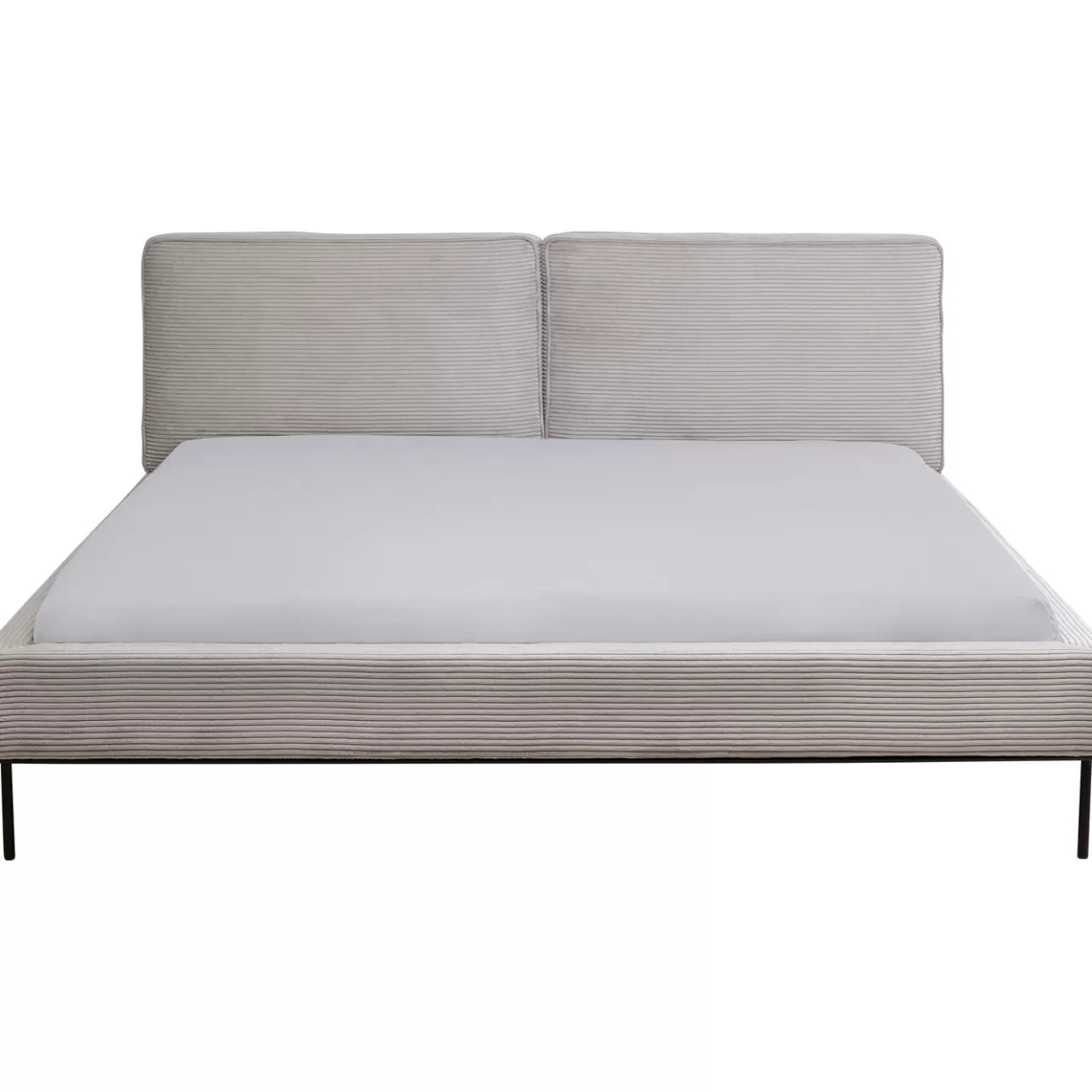 Lit East Side Velours Cotele Gris 180X200Cm*KARE Design Online