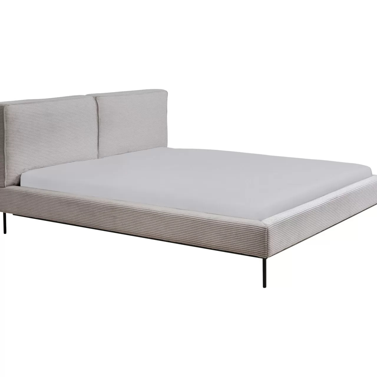 Lit East Side Velours Cotele Gris 180X200Cm*KARE Design Online